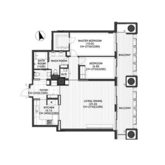 東京都港区六本木６丁目 賃貸マンション 2LDK